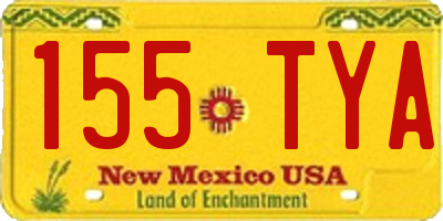 NM license plate 155TYA