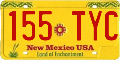 NM license plate 155TYC