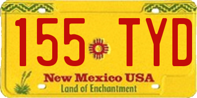 NM license plate 155TYD
