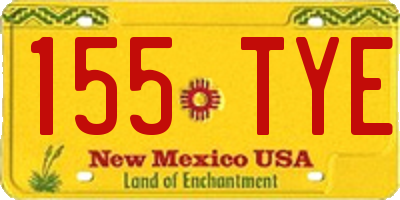 NM license plate 155TYE