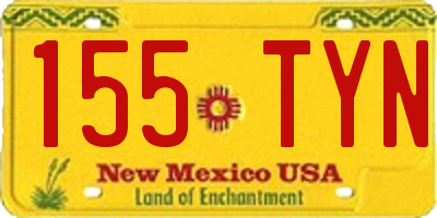 NM license plate 155TYN