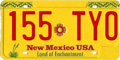 NM license plate 155TYO