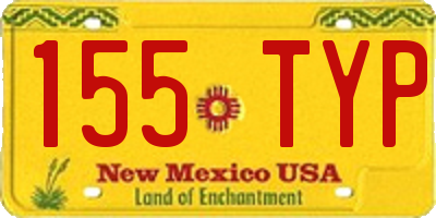 NM license plate 155TYP
