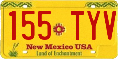 NM license plate 155TYV