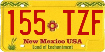 NM license plate 155TZF