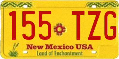 NM license plate 155TZG