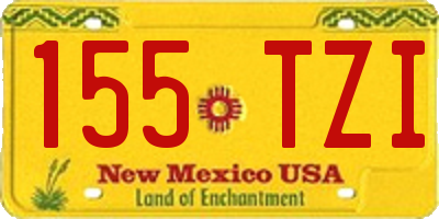 NM license plate 155TZI