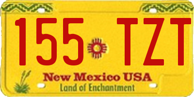 NM license plate 155TZT