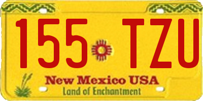 NM license plate 155TZU