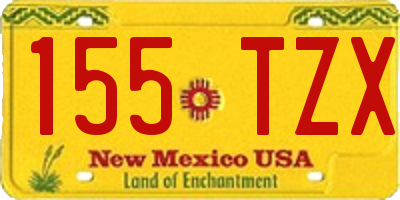 NM license plate 155TZX