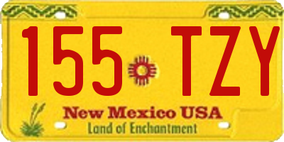 NM license plate 155TZY