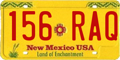 NM license plate 156RAQ