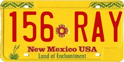 NM license plate 156RAY