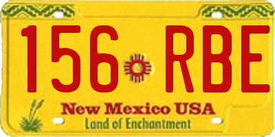 NM license plate 156RBE
