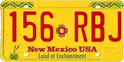 NM license plate 156RBJ