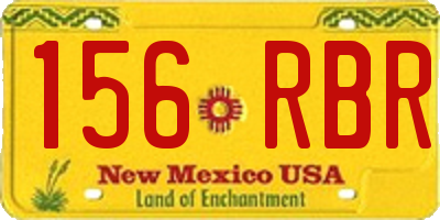 NM license plate 156RBR