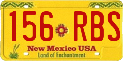 NM license plate 156RBS