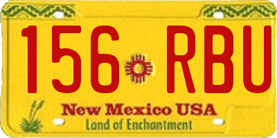 NM license plate 156RBU