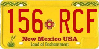 NM license plate 156RCF