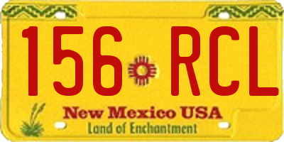 NM license plate 156RCL
