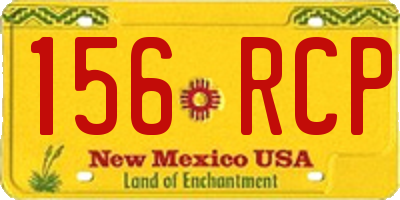 NM license plate 156RCP