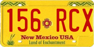 NM license plate 156RCX