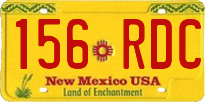 NM license plate 156RDC