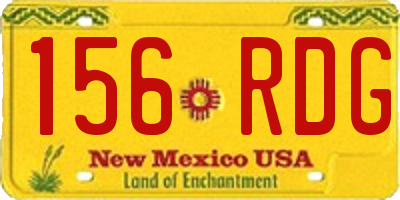 NM license plate 156RDG
