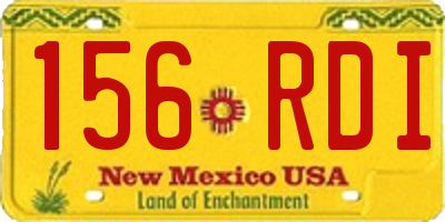 NM license plate 156RDI