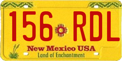 NM license plate 156RDL
