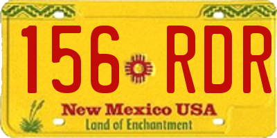 NM license plate 156RDR