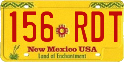 NM license plate 156RDT