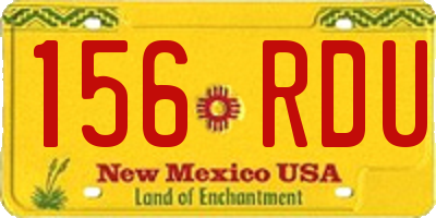 NM license plate 156RDU