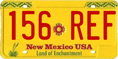 NM license plate 156REF