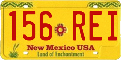 NM license plate 156REI