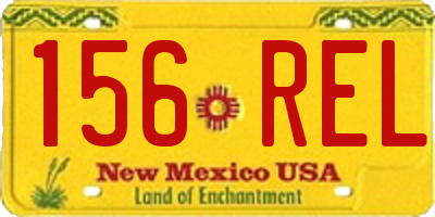 NM license plate 156REL