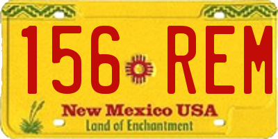 NM license plate 156REM