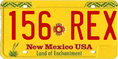 NM license plate 156REX