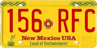 NM license plate 156RFC