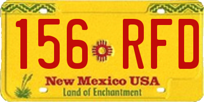 NM license plate 156RFD