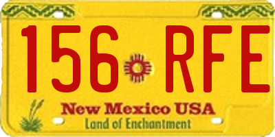 NM license plate 156RFE