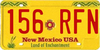 NM license plate 156RFN