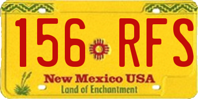 NM license plate 156RFS