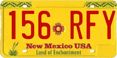 NM license plate 156RFY