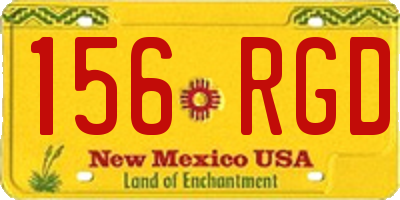 NM license plate 156RGD