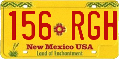 NM license plate 156RGH