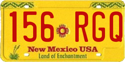 NM license plate 156RGQ
