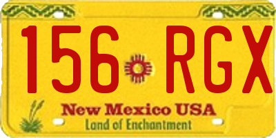 NM license plate 156RGX