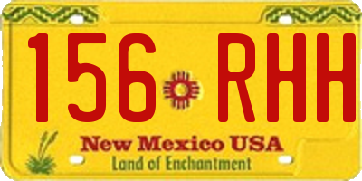 NM license plate 156RHH