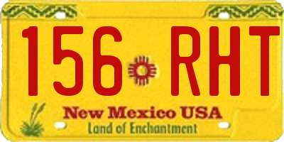 NM license plate 156RHT